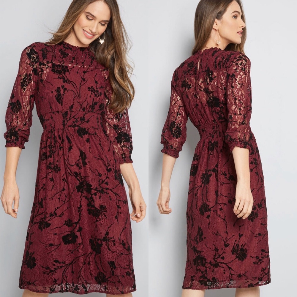 Modcloth Beaming Benefactor Lace Dress NWOT